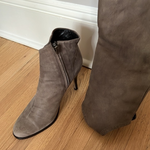 Vintage Patrizia Pepe Italian grey leather boot